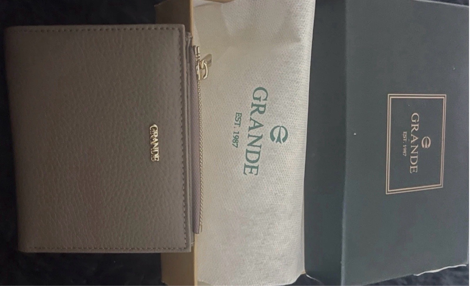 Grande2805 Genuine Leather Medium Bifold Wallet for Women Minimalist Wallet Mink