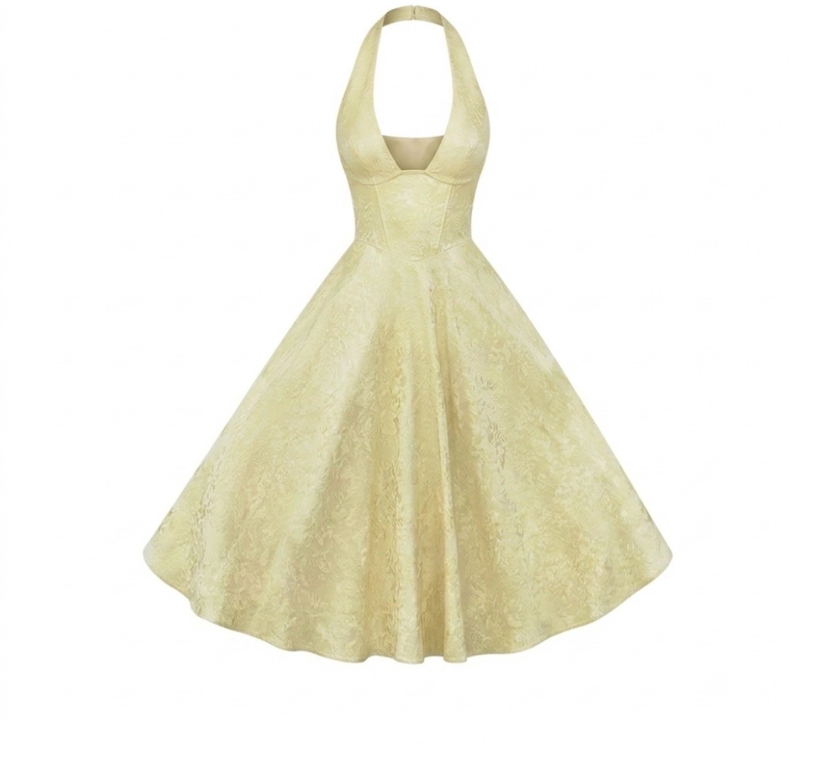 Yellow cocktail dress