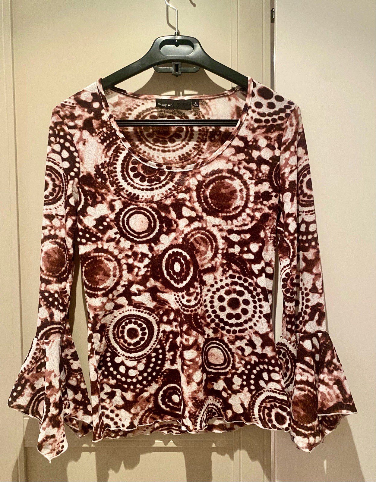 KappAhl Boho Bell-Sleeve Top with Mandala Print