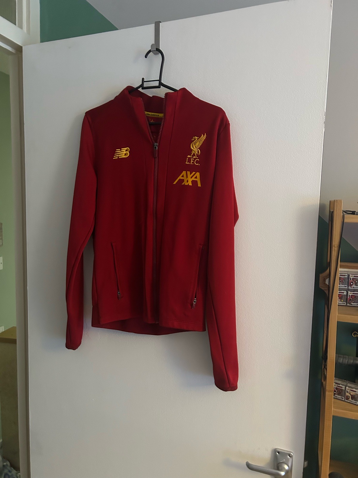 New Balance Liverpool Fc Full Zip Up Fleece Lined Track Jacket Size XL Boys