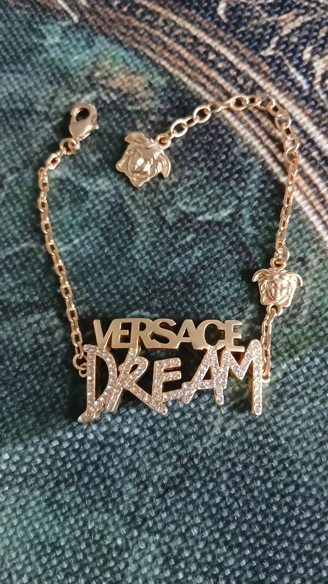 Stunning letter/logo gold-tone adjustable bracelet