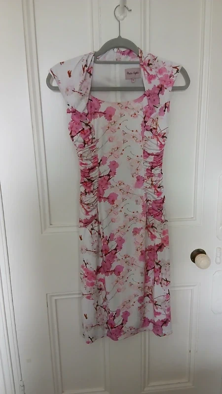 Phase Eight Women's White and Pink Summer Dress, UK8