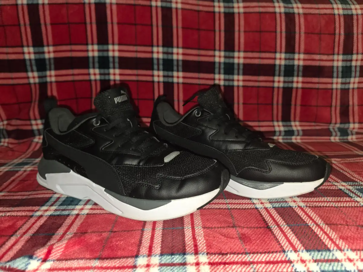 PUMA Mens Low Top Lace Up Trainer Sneakers Black/White/Grey UK 11 Casual