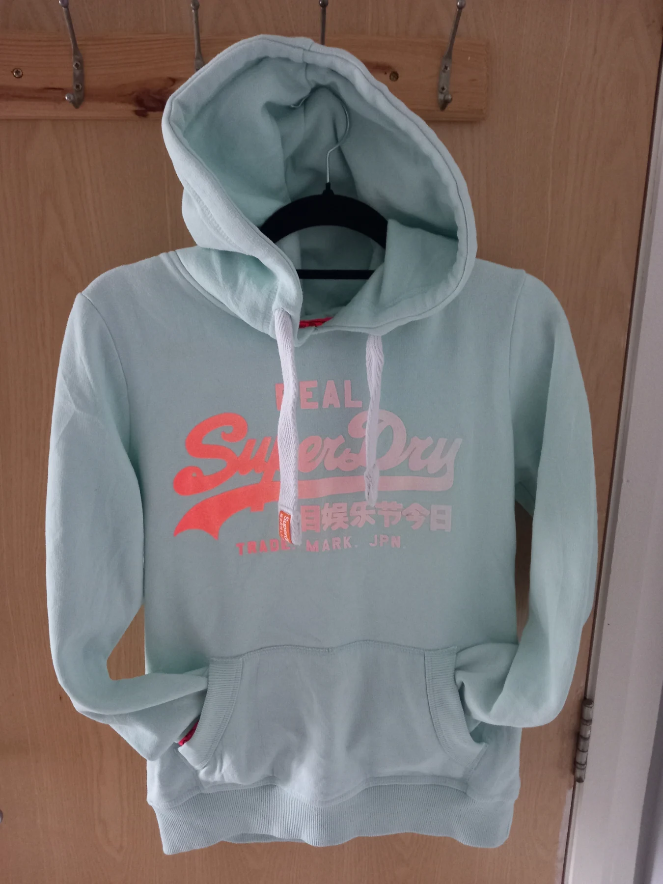 Superdry vintage mint green hoodie womans medium casual wear