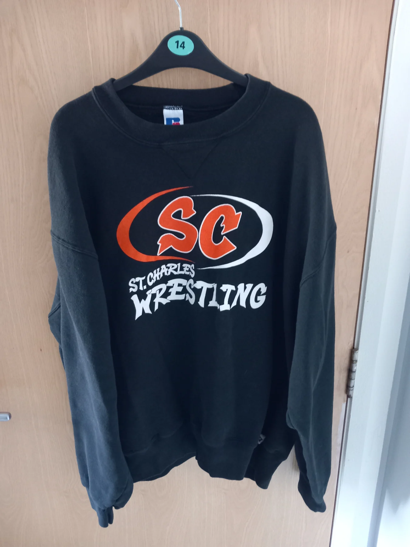 Russell Athletic sweatshirt wrestling big print on front and back