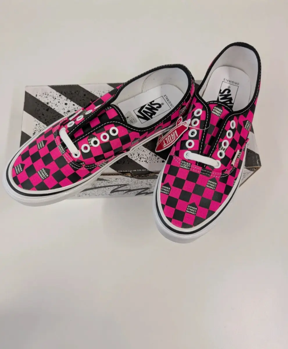 Vans Vault x Dover Street Market OG Authentic LX - Pink Checkerboard - UK 7 - NIB