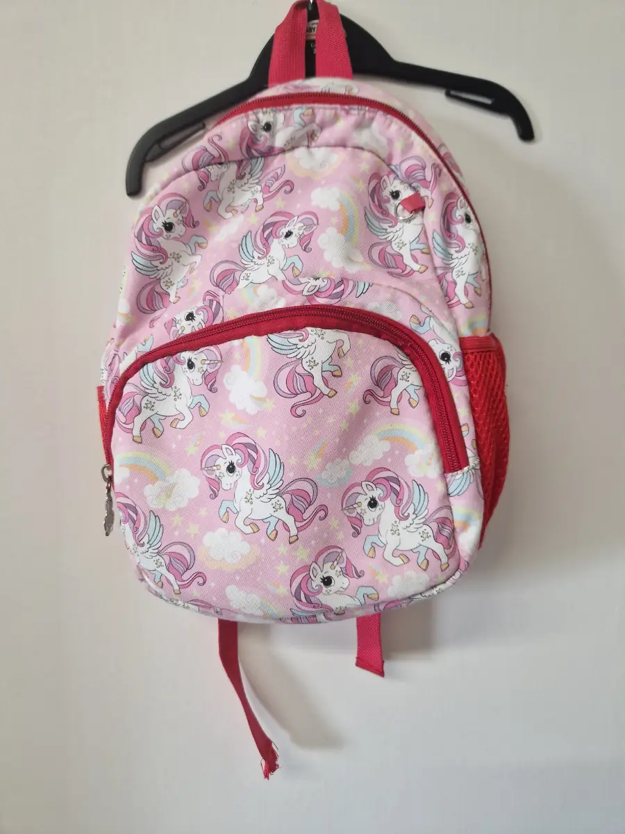 Girls pink unicorn backpack
