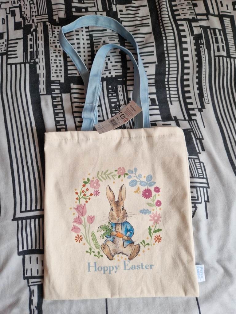 Peter rabbit easter tote bag