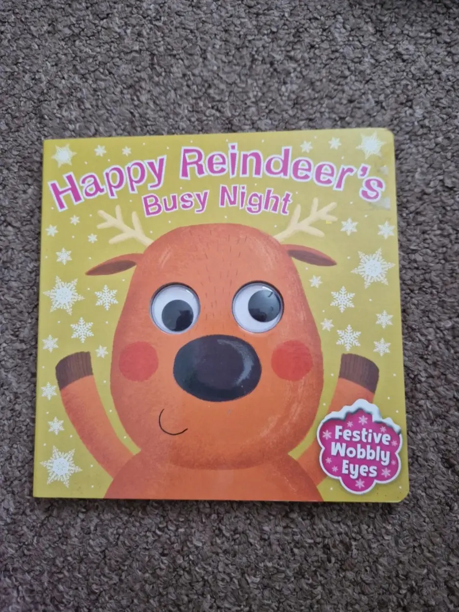 Happy reindeer busy night childrens book