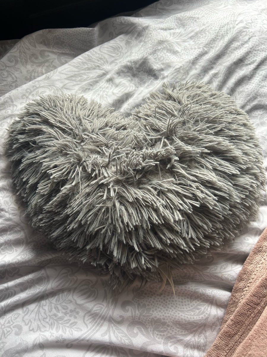 Grey Fluffy decoration pillow