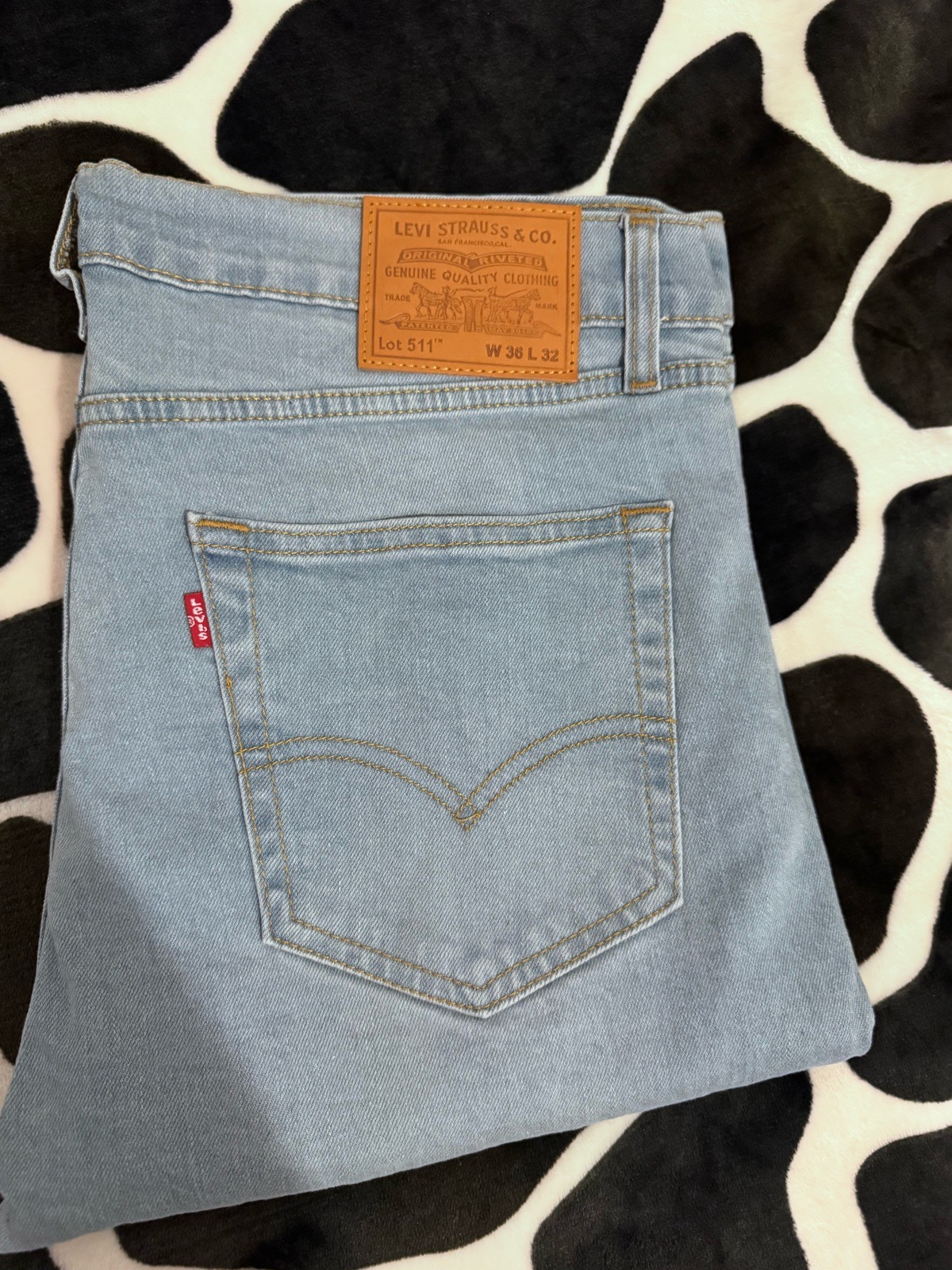 Levi's Premium 511 Slim Fit Light Wash Denim Jeans Men's W36 L32