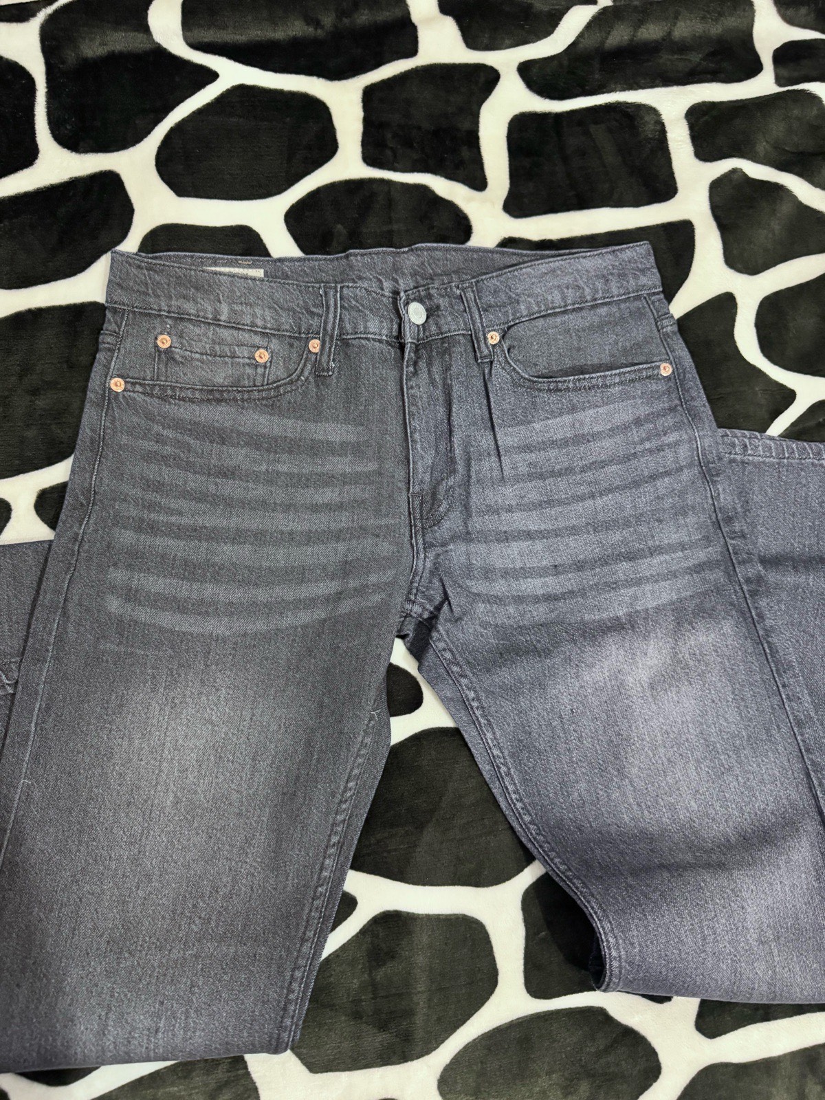 Levi's 511 Slim Fit Faded Black Washed Gray Denim Jeans Men's W32 L32