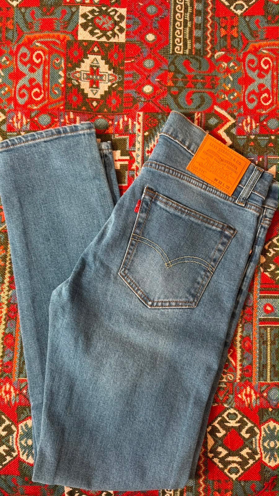 Levi's 511 Slim Fit Medium Wash Blue Denim Jeans Men's W32 L32