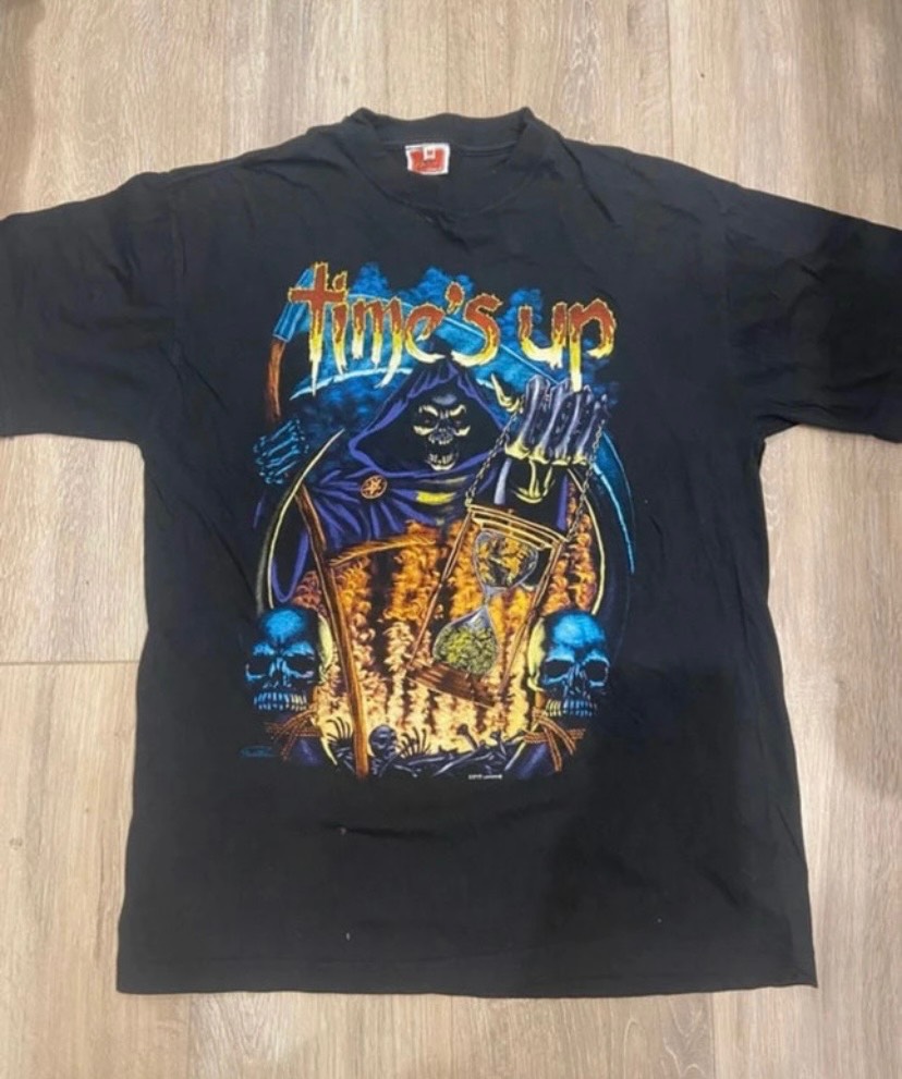 Zip It “Time’s Up” Graphic T-Shirt – Medium – Unisex