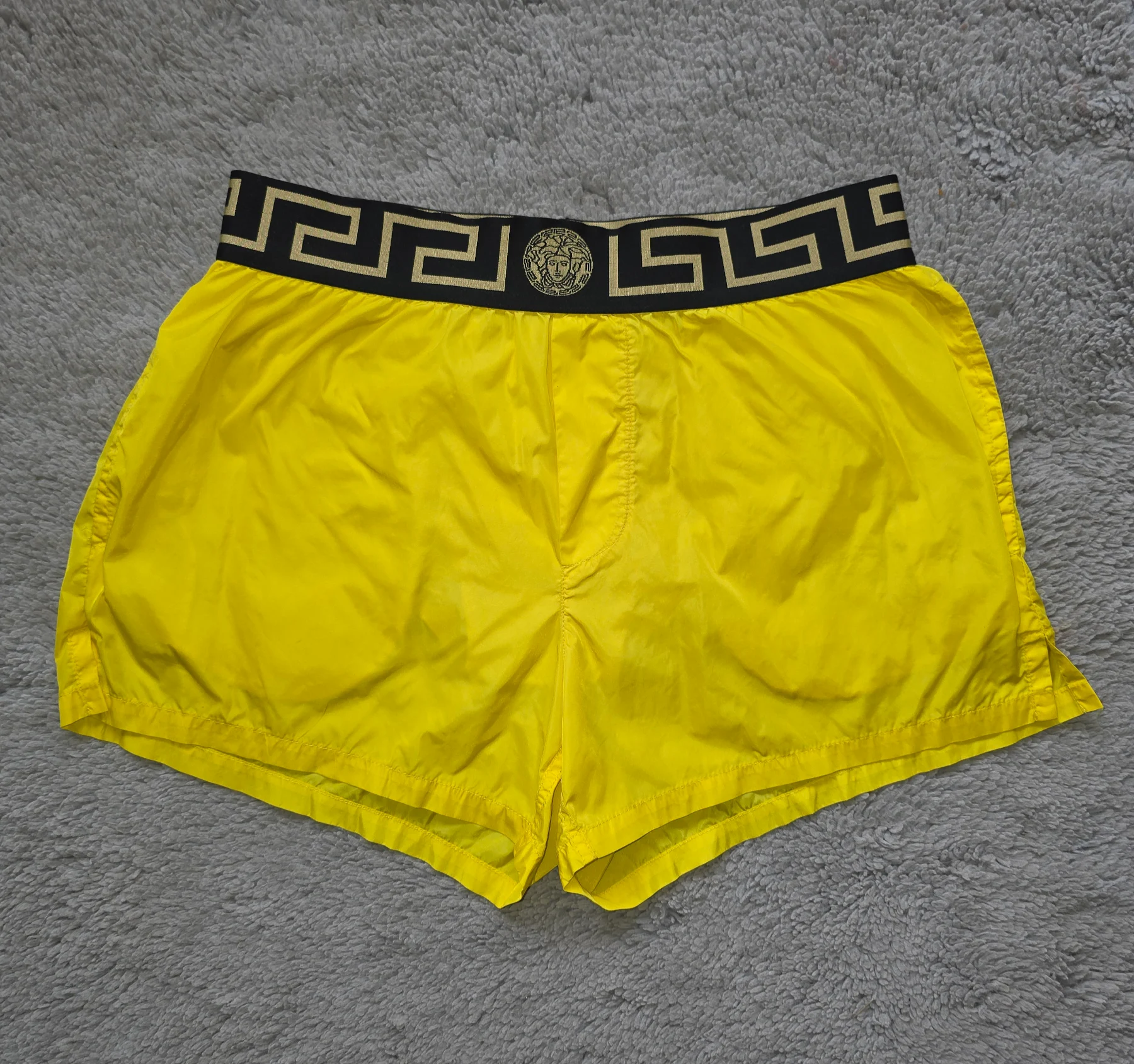 Versace Medusa Yellow Nylon Swimshorts