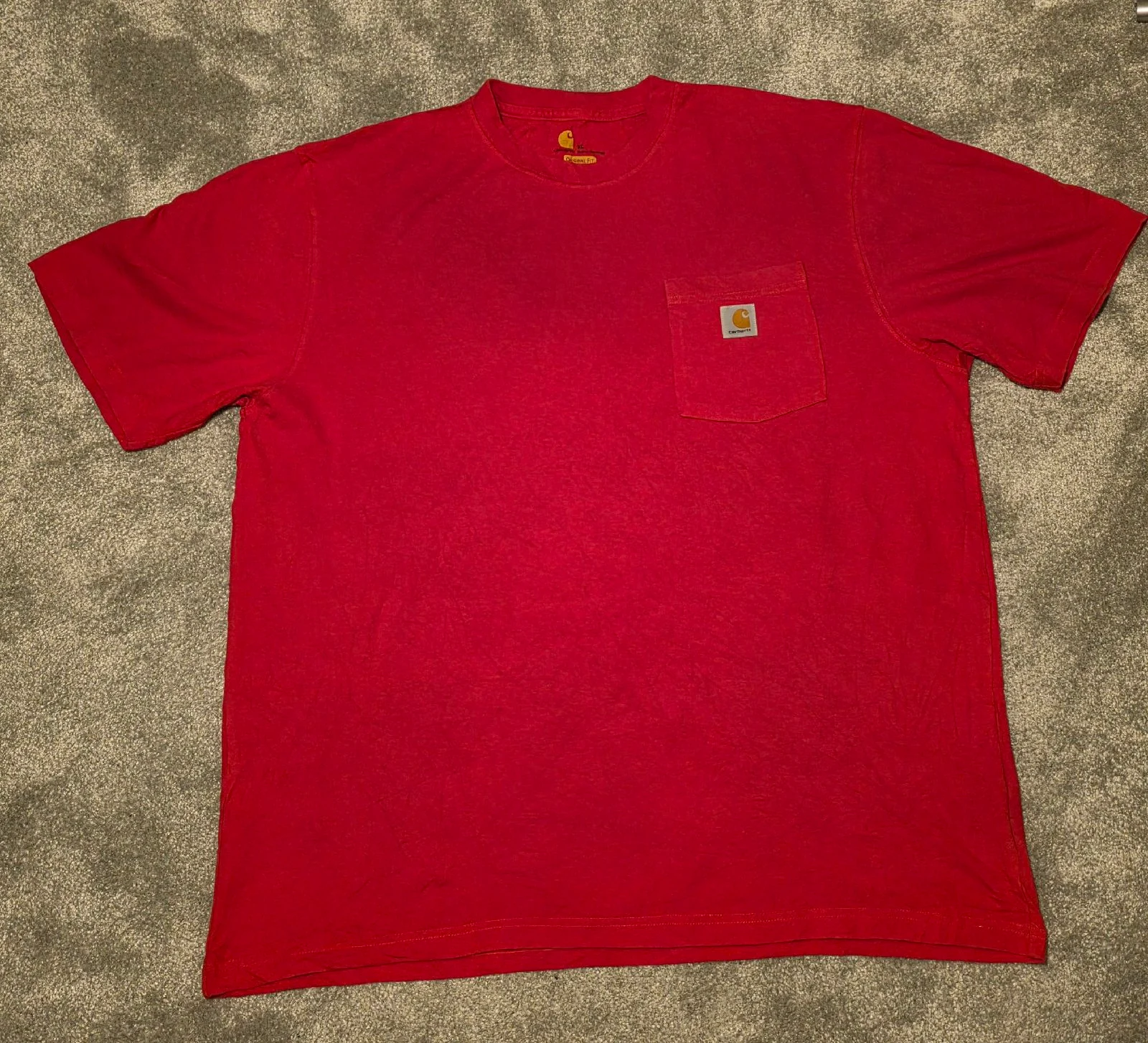 Carhartt K87 Heavyweight Pocket T-Shirt - Red (XL Regular)