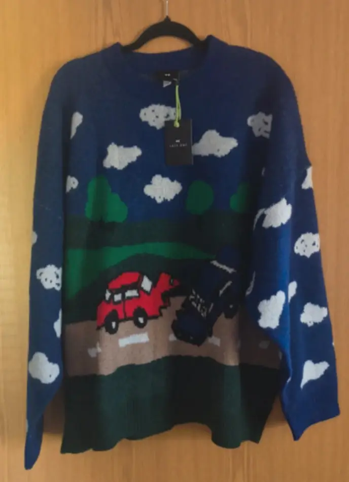 Lazy oaf it's a car crash sweater