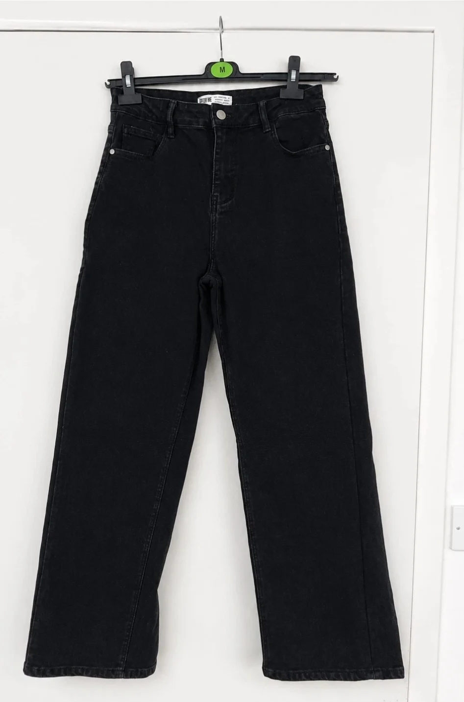 Katch Me Black Wide Leg Premium Denim Jeans Size L EUR 40