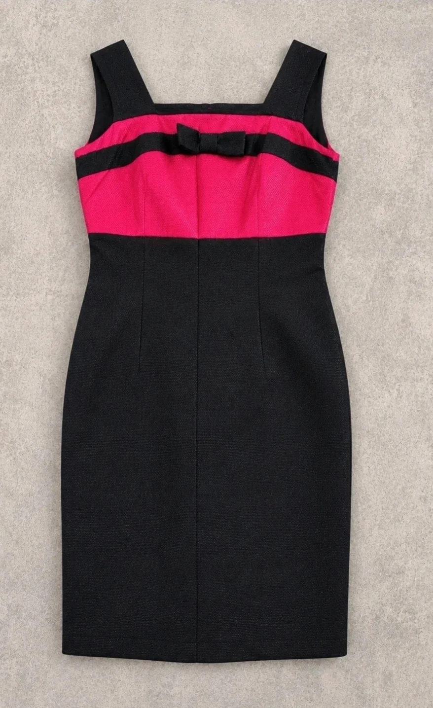 Condici Red Black Colour Block Pencil Dress UK 10 Occasion Wedding Races