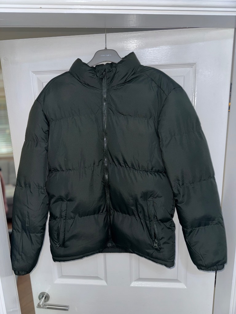 Men’s LDN brave soul green puffer coat size M