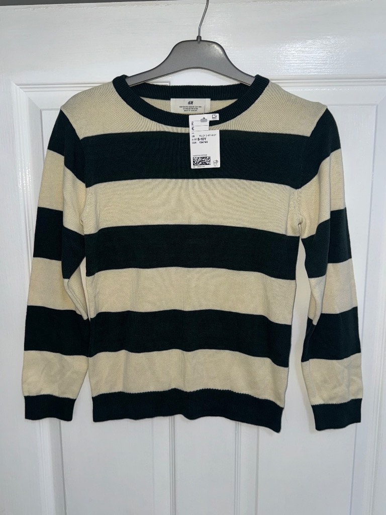 H&M boys striped jumper 8-10 years