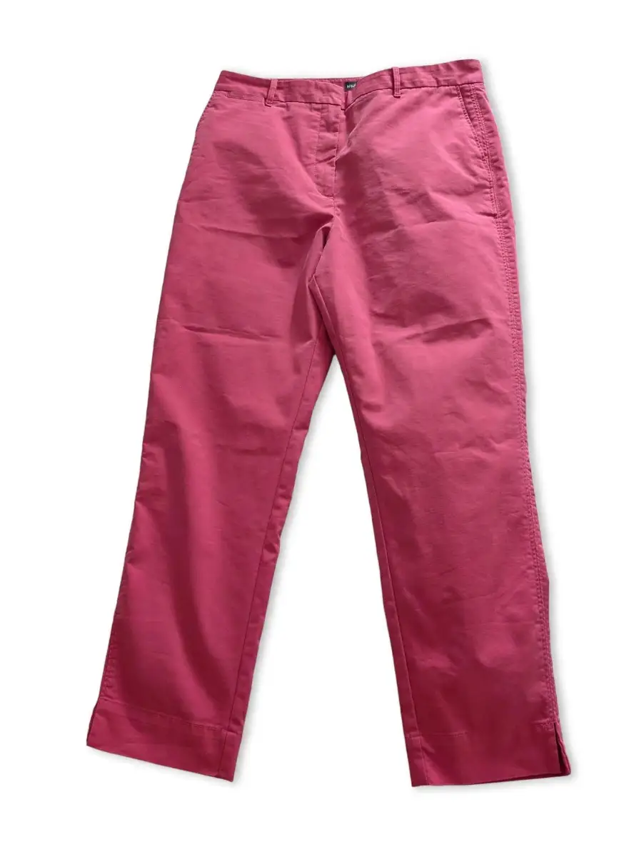 M&S Womens Trousers - Pink / Raspberry - Size 14 - Marks & Spencer - Straight Leg