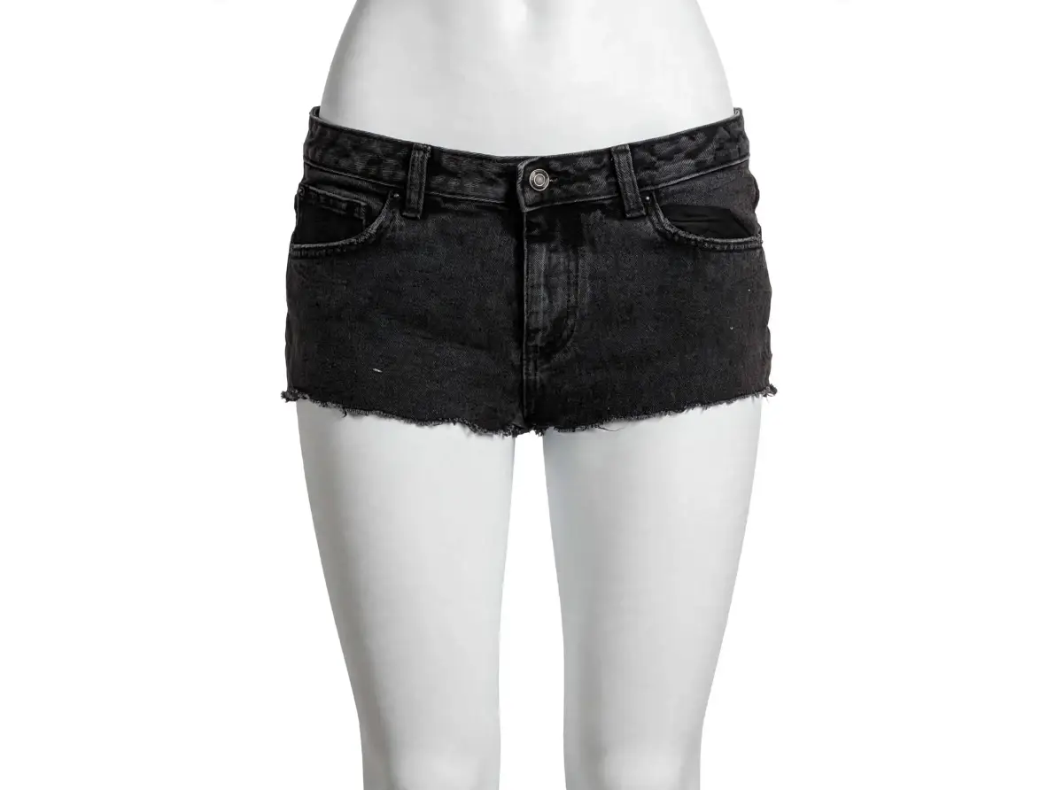 Primark Black Hot pants shorts size 16 .