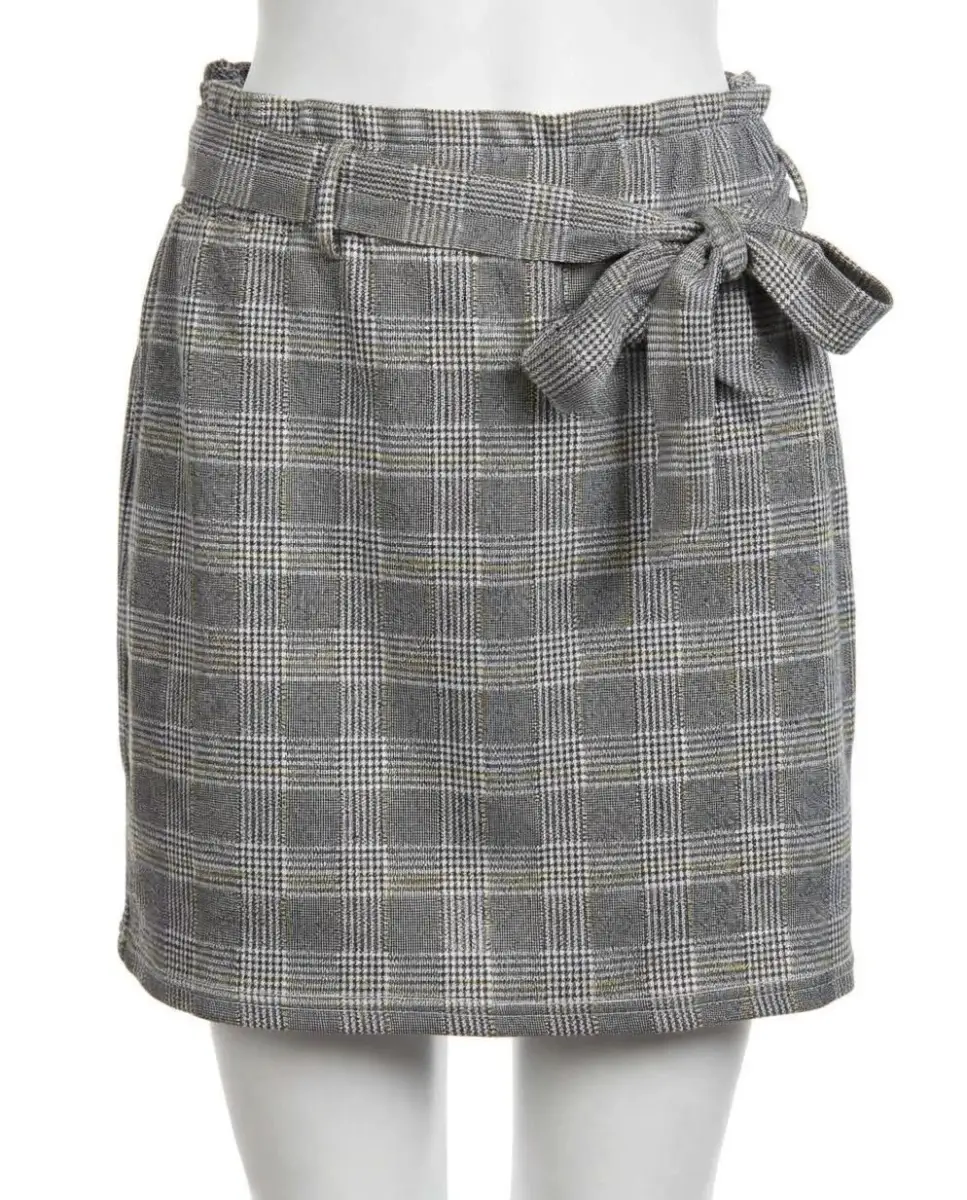 Pep&co- Gray / black checked skirt- Size 16