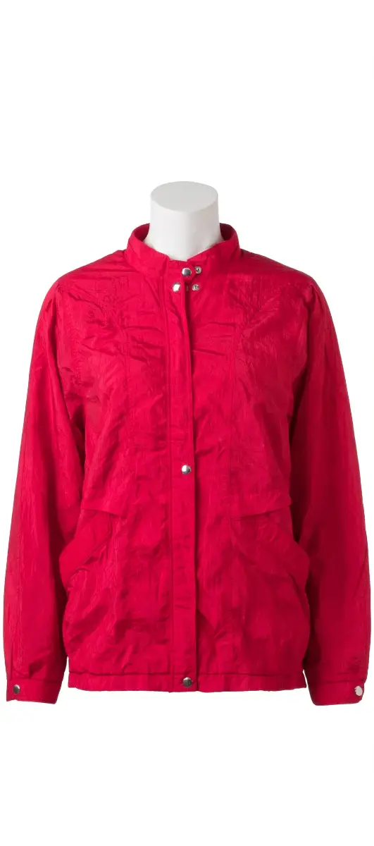 Vintage 80s C&A Canda Red Quilted Jacket - Oversized Boxy - Liner Coat