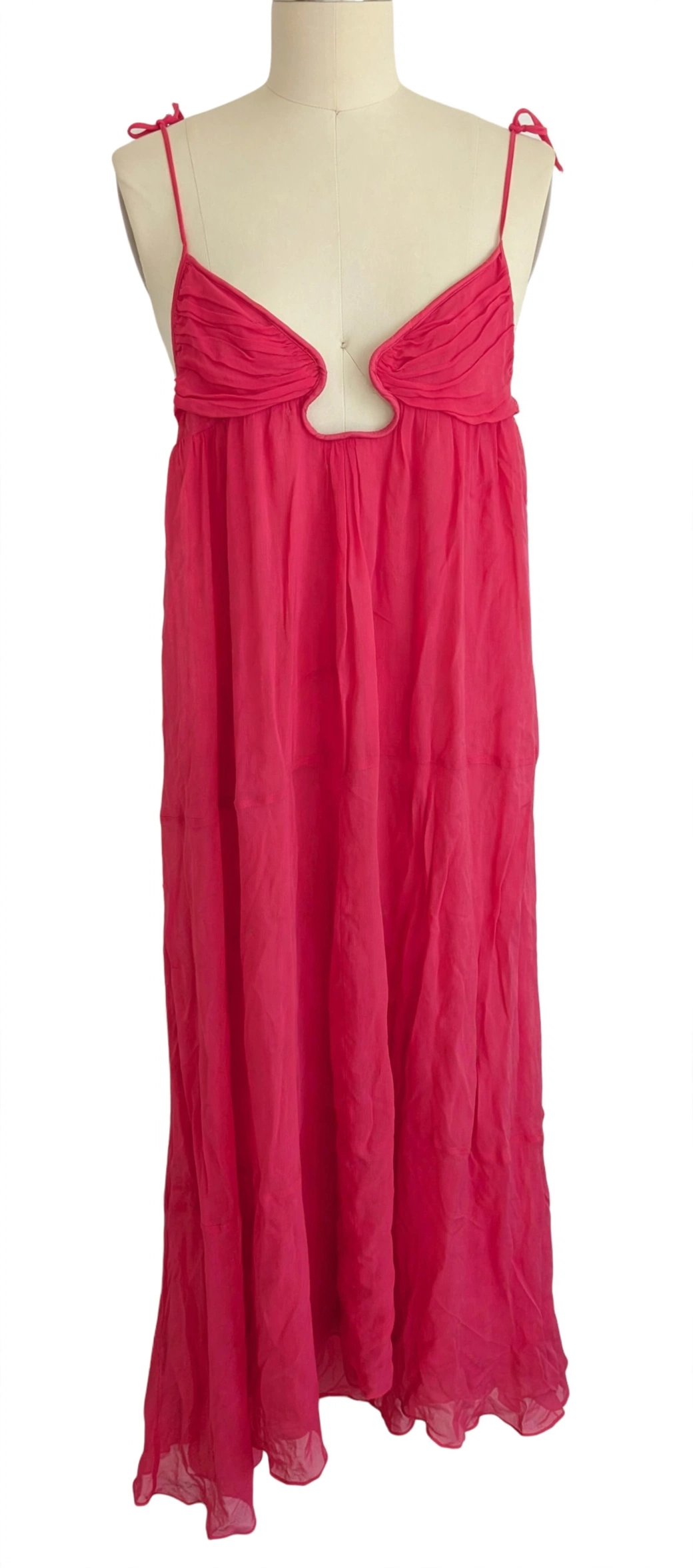 ZARA Pink Flowy Maxi Dress - Size M - Summer Boho / UK M