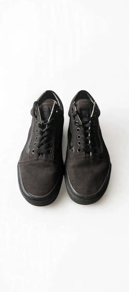 Vans Old Skool Triple Black Canvas Shoes - Men's US 7 / Women's 8.5 / UK 6 / EU 39 - Low Top Sneaker
