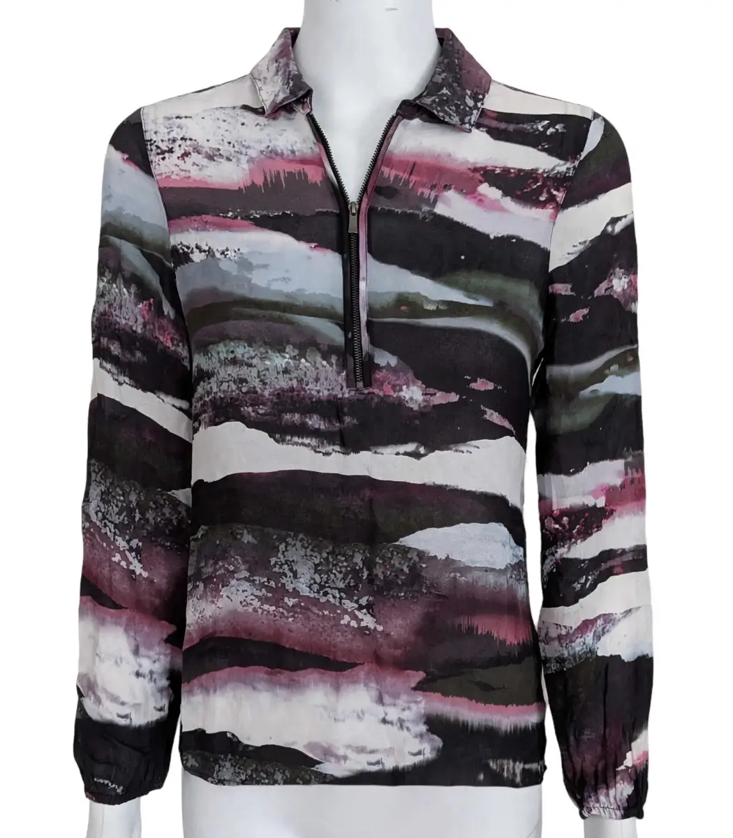 Next - Light weight shirt - Size 10- Abstract - Pink/white/Black