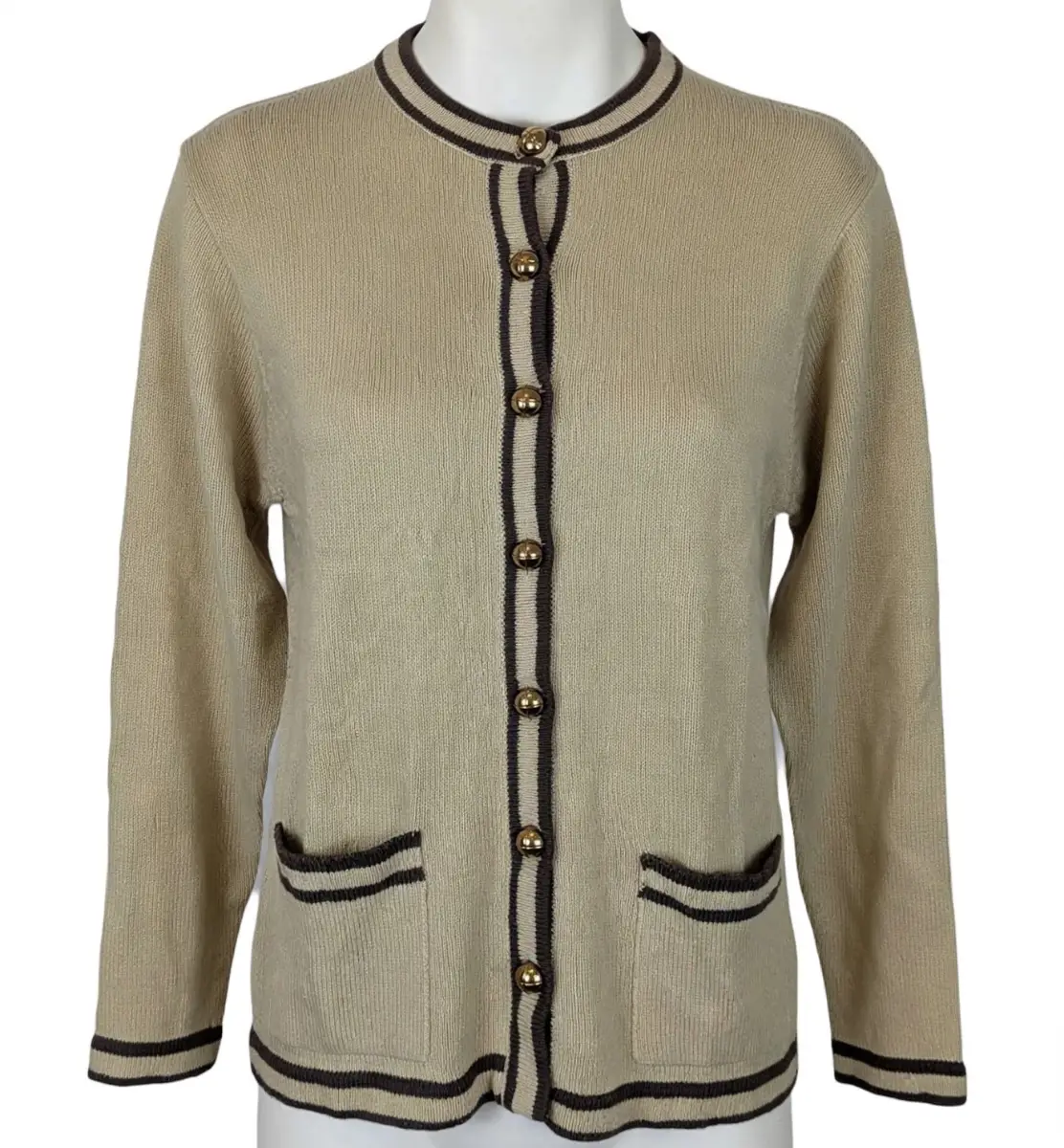 Unbranded - Vintage style cream cardigan with gold buttons - 10/12