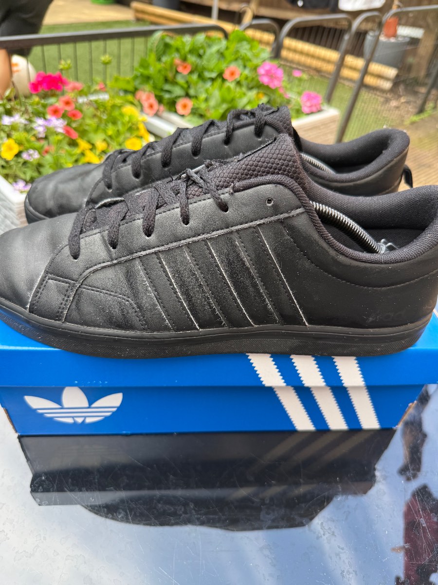 Adidas VS Pace 2.0 Triple Black Trainers UK 12 EU 47⅓ HP6008