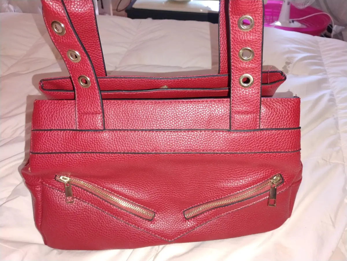 Tu red and gold bag
