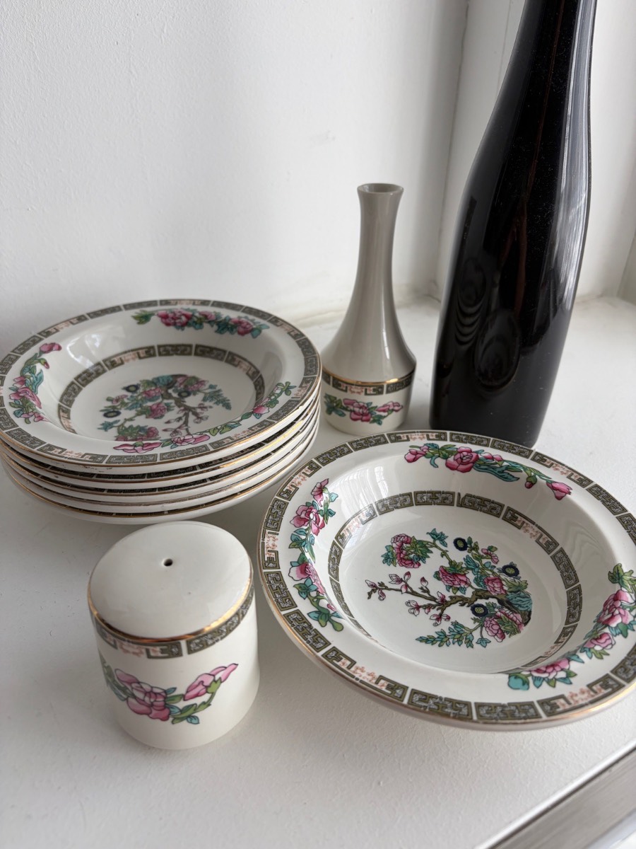 Rare Vintage Lord Nelson Pottery Indian Tree Bowls Set | 1970s | Very Good Condition