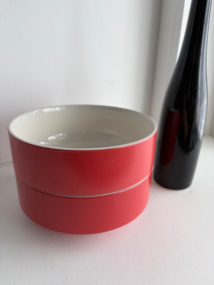 Set Of 2 Red Stacking Bowls | Very Good Condition