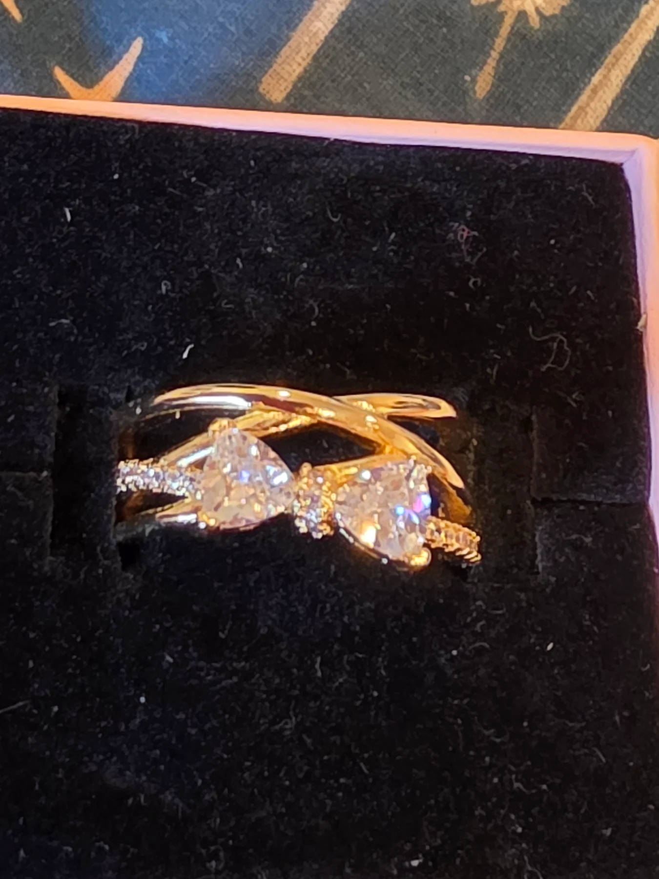 Pandora Bow & Crossover Band Ring.