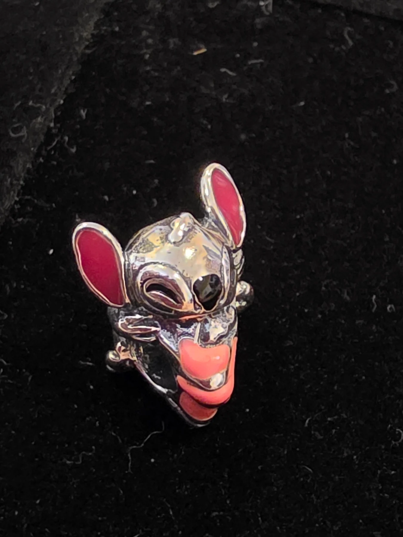 Disney & Pandora Stitch Eating Birthday Cake Charm.