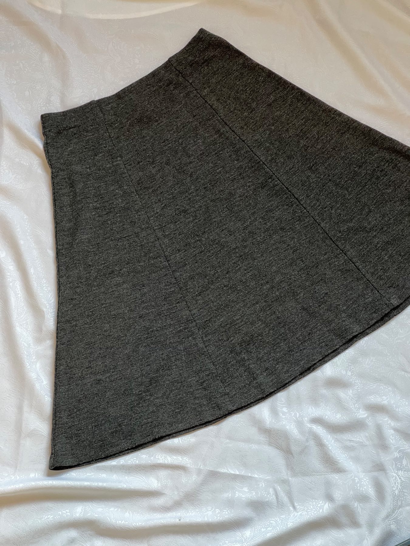 Country Collection grey wool blend A-line skirt size S