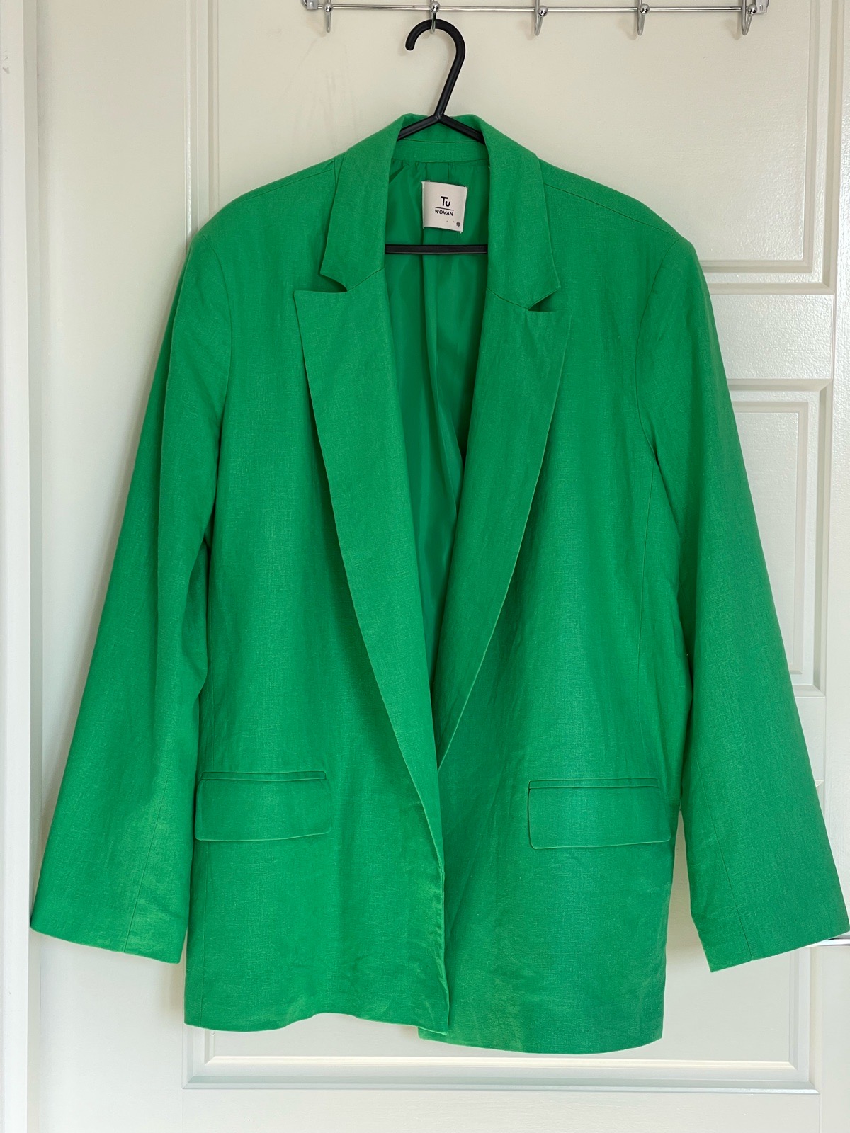 Tu green linen blend oversized blazer size 16