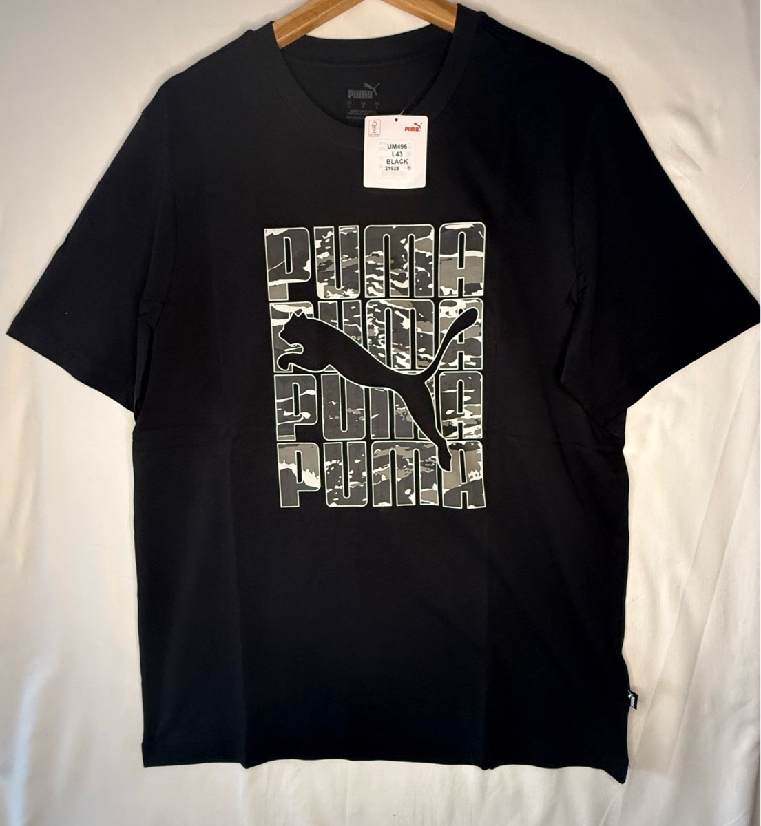 Puma Black T-Shirt Large