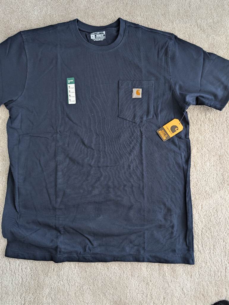 Mens carharrt pocket tee navy size xl