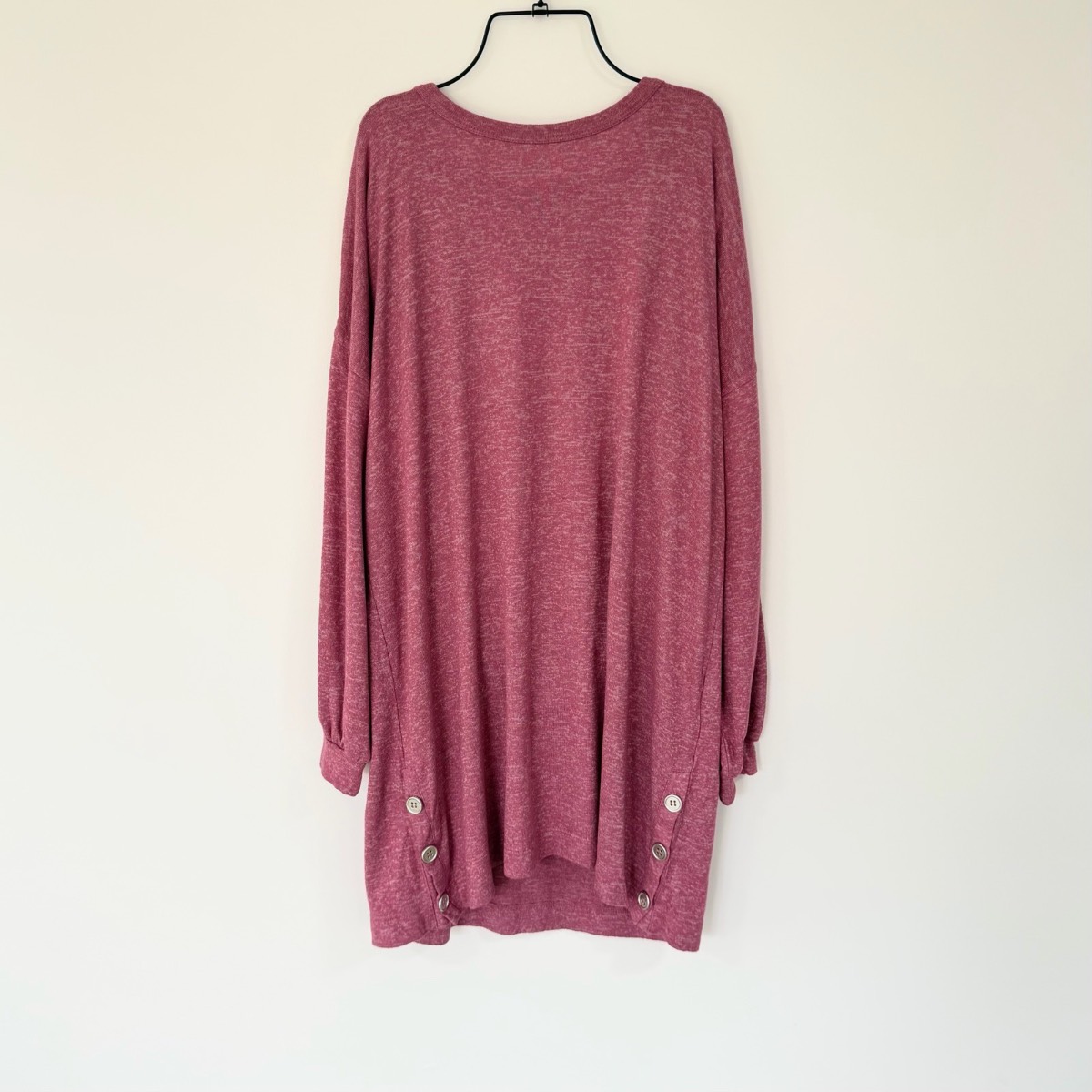 Capsule Jumper Dress Woman’s UK 18 Pink Marl Tunic Oversized Soft Midi Long Sleeve