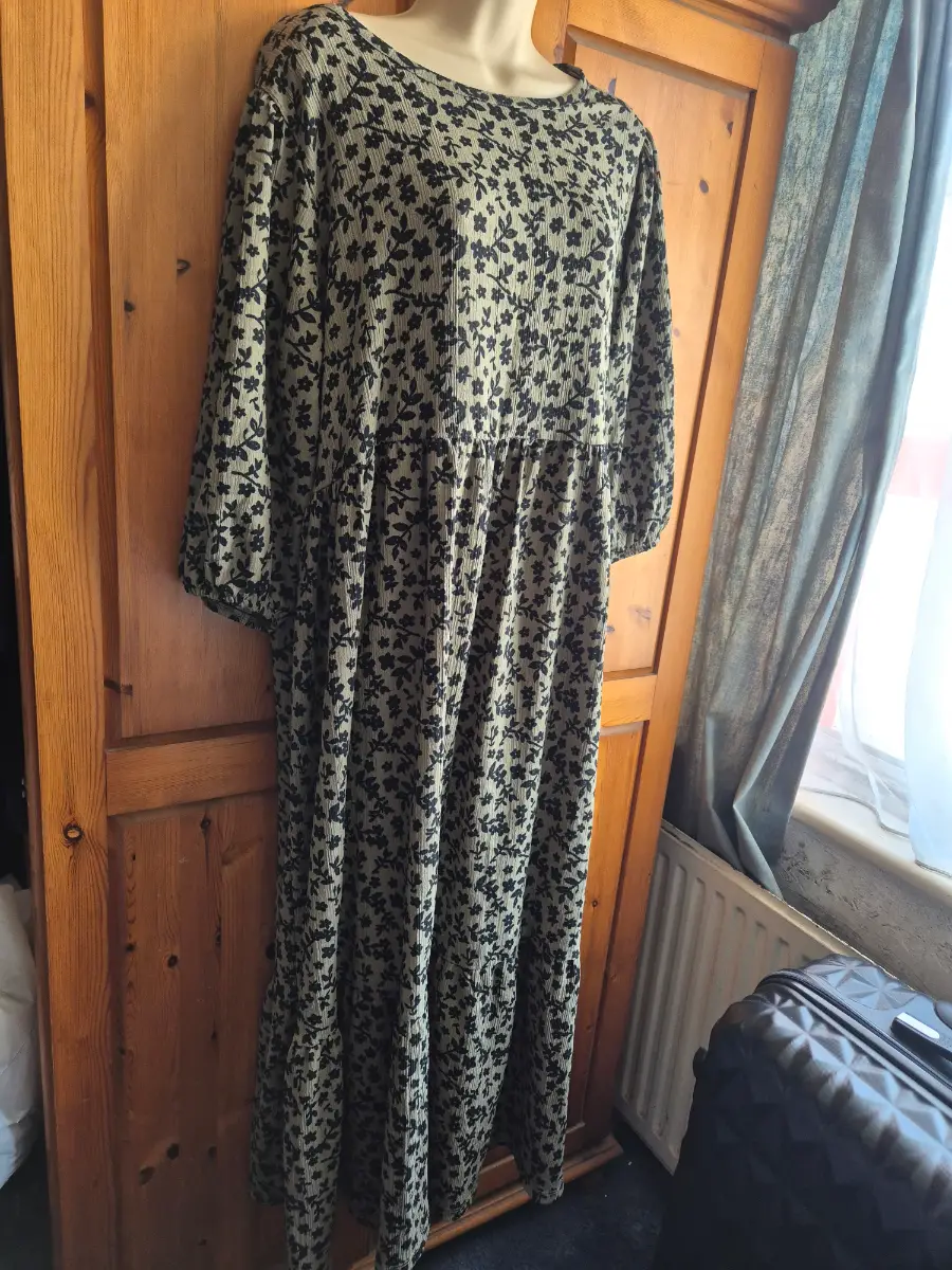 Long Khaki Dress Size 20