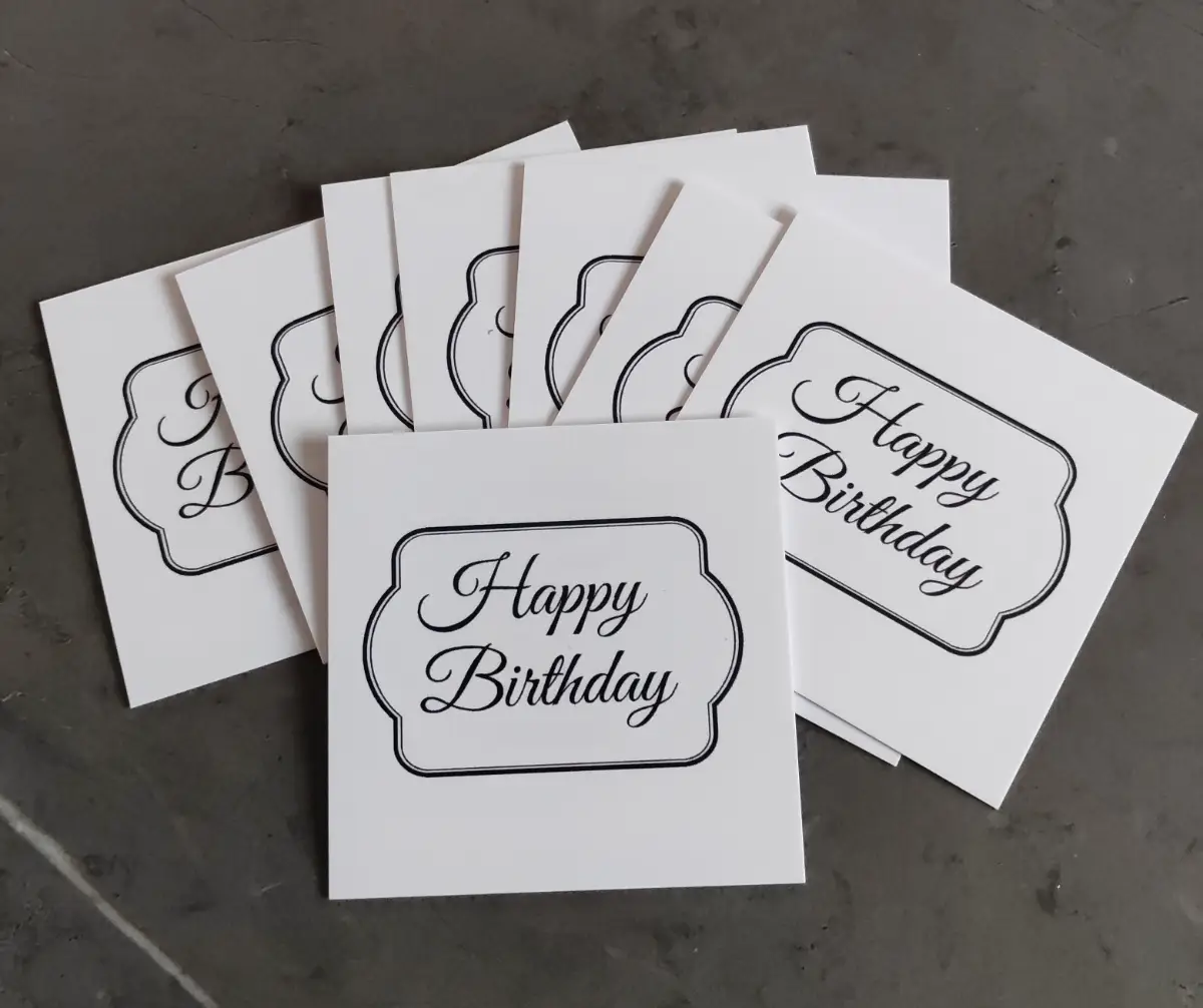 Set of 8 happy birthday card toppers