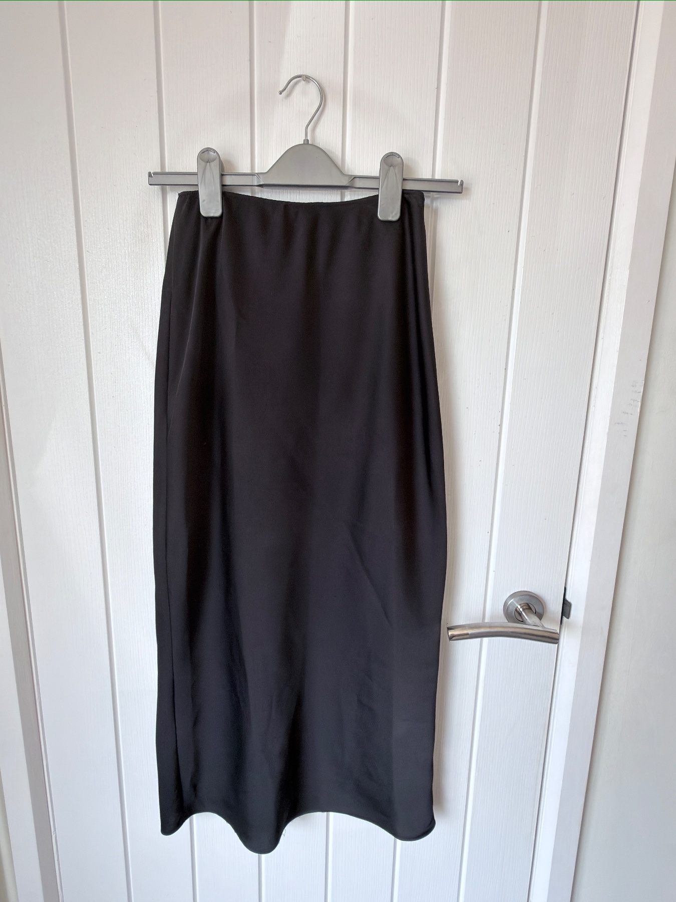 Primark Cares Womens Black Satin Style Slip Skirt Pull On Skirt Size UK 4