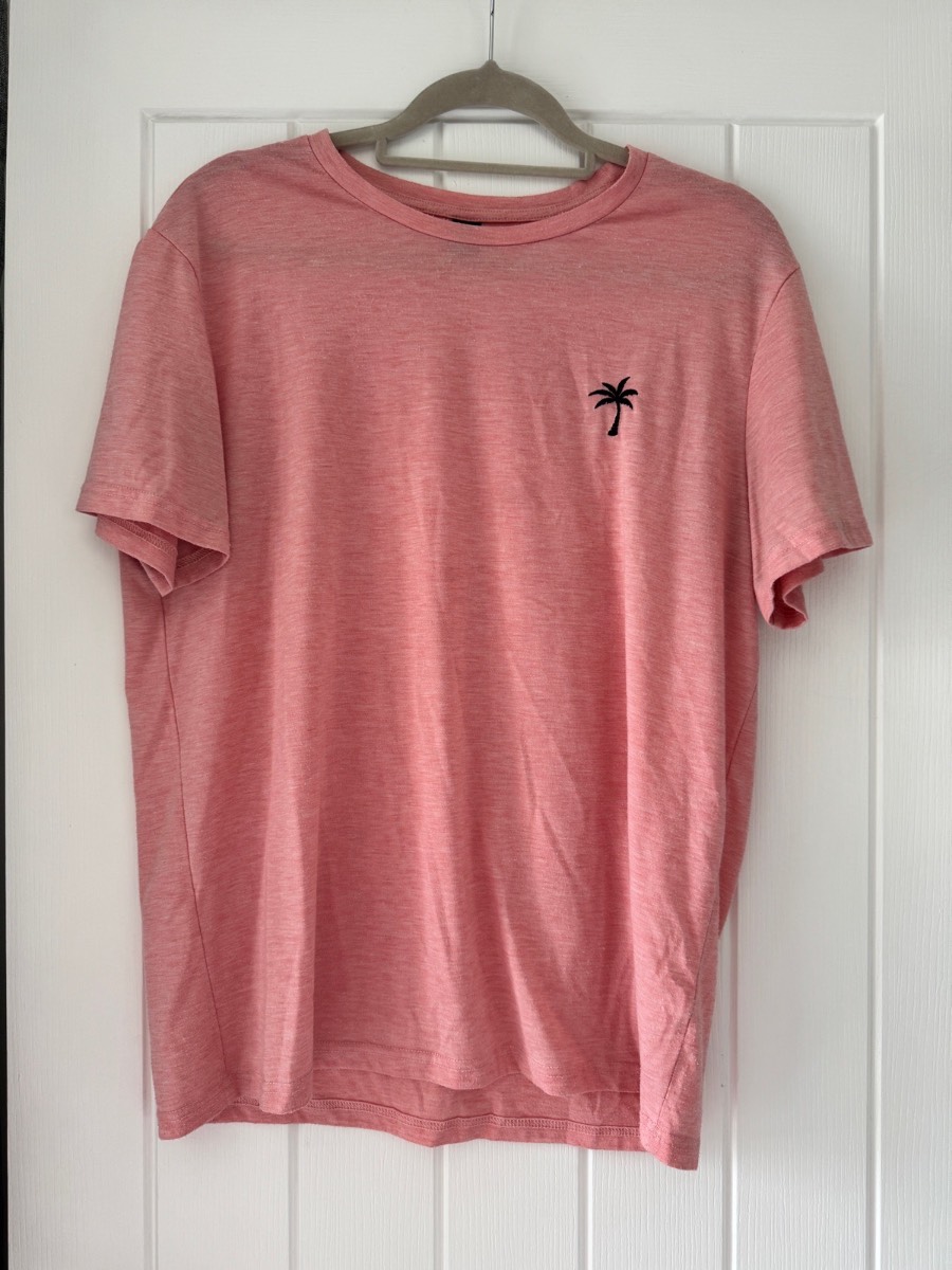 SHEIN Men’s Pink Summer Light Comfortable T-Shirt, Size XL