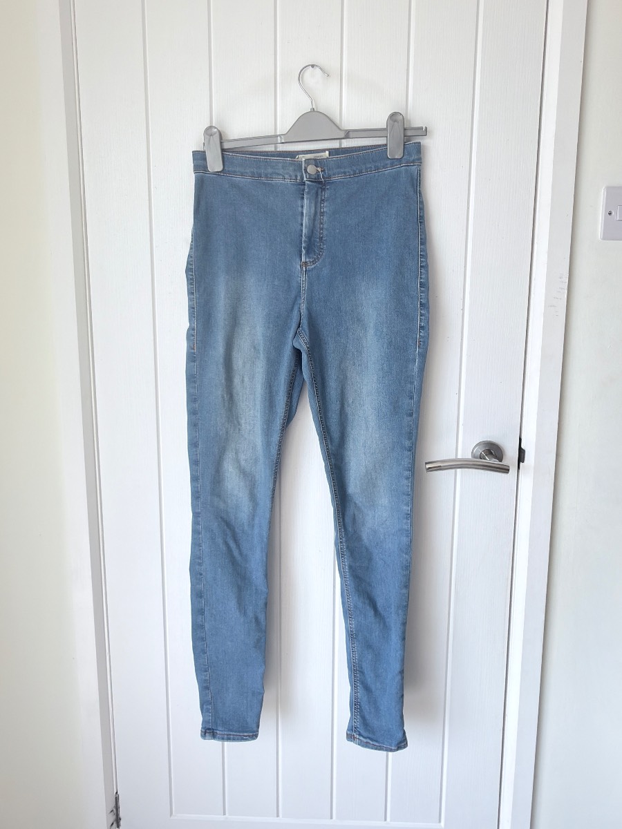 Topshop MOTO Joni High Waist Skinny Jeans Blue W30 L34 Tall