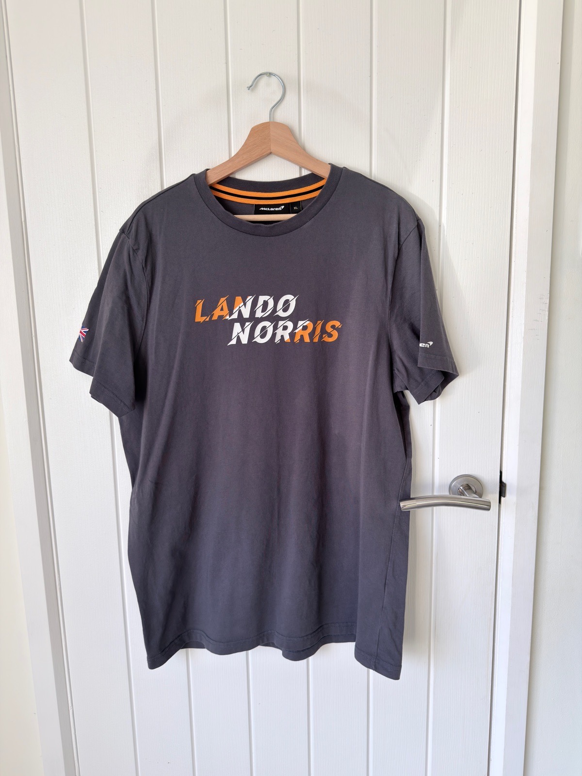 Official McLaren F1 Lando Norris LN4 Grey T-Shirt Size XL